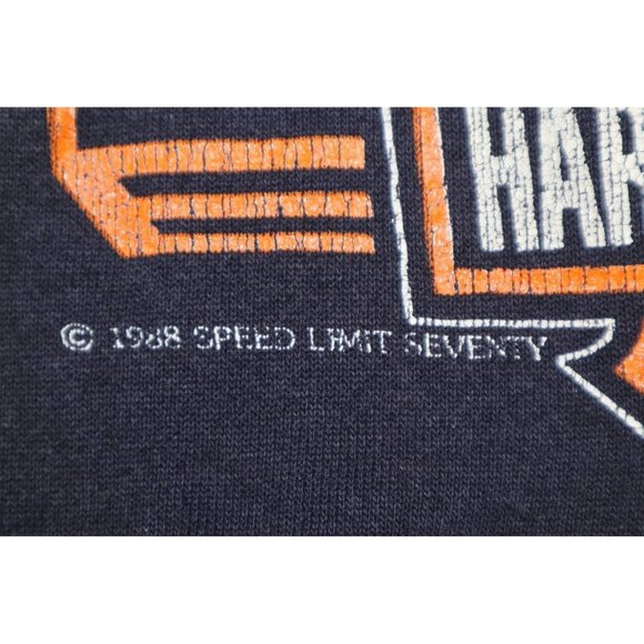 Vintage 1988 Harley Davidson Real Steel 80s Motorcycle Sweatshirt Speed Limit M - Picture 4 of 11